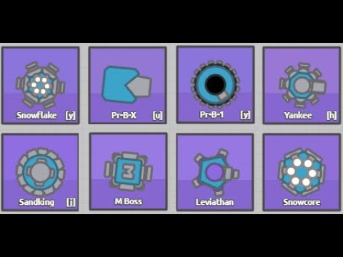 11 Tiers of Arras.io Tanks. 