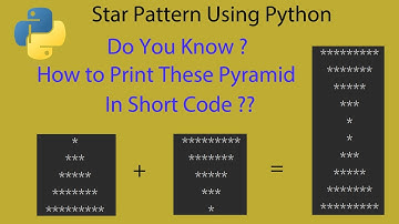 Python Pattern Programs || Printing Stars 