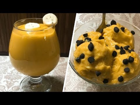 Carrot Banana Smoothie and icecream | 2 in 1 summer refreshment | Dish n Desserts