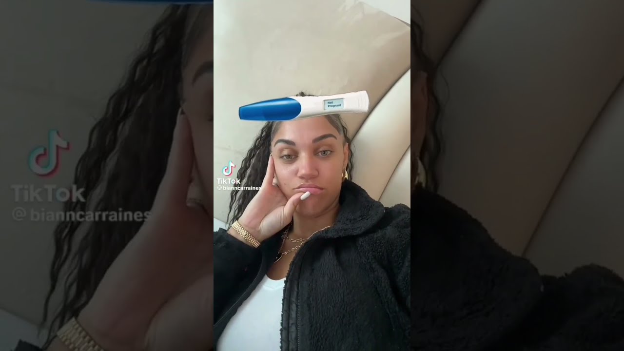 B Doing Pregnancy Test Filter On TikTok Bianca Theprincefamily