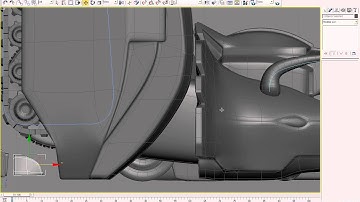 61 robot 3ds max tutorial - MEGAZORD Daizyujin 3D - left foot modeling part. 12/12