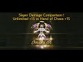 RAGNAROK M 2.0 - Slayer Damage Comparison ! Unlimited +15 vs Hand of Chaos +15