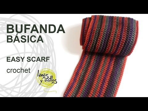 Cómo Tejer Bufandas Lindas y Fáciles / 2 Tutoriales Crochet