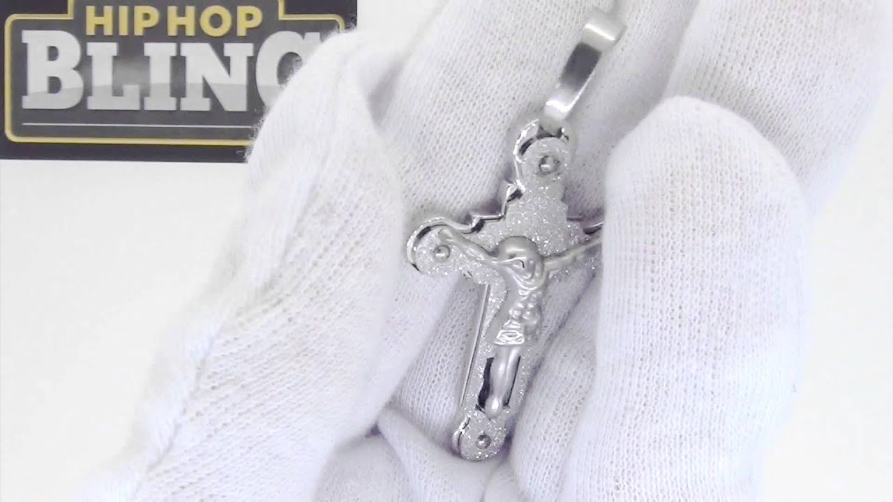 Sandblasted Jesus Crucifix Pendant | Stainless Steel Jewelry