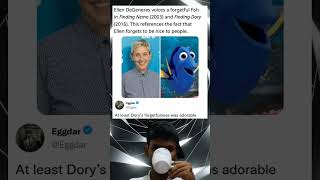 Ellen DeGeneres voices a forgetful fish in Finding Nemo (2003) and Finding Dory (2016).