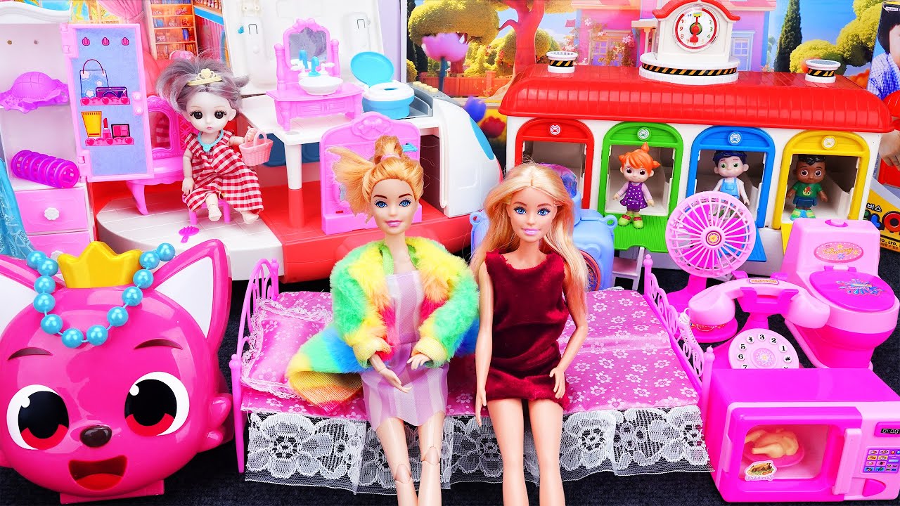 20 Minutes Satisfying With Unboxing Cute Barbie Family Play Set Doll Toys Review | ASMR