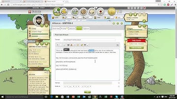 How to format a message or forum post in Travian