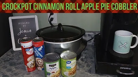Viral 3-Ingredient Crockpot Cinnamon Roll Apple Pie Cobbler (Easiest Dessert Ever!)