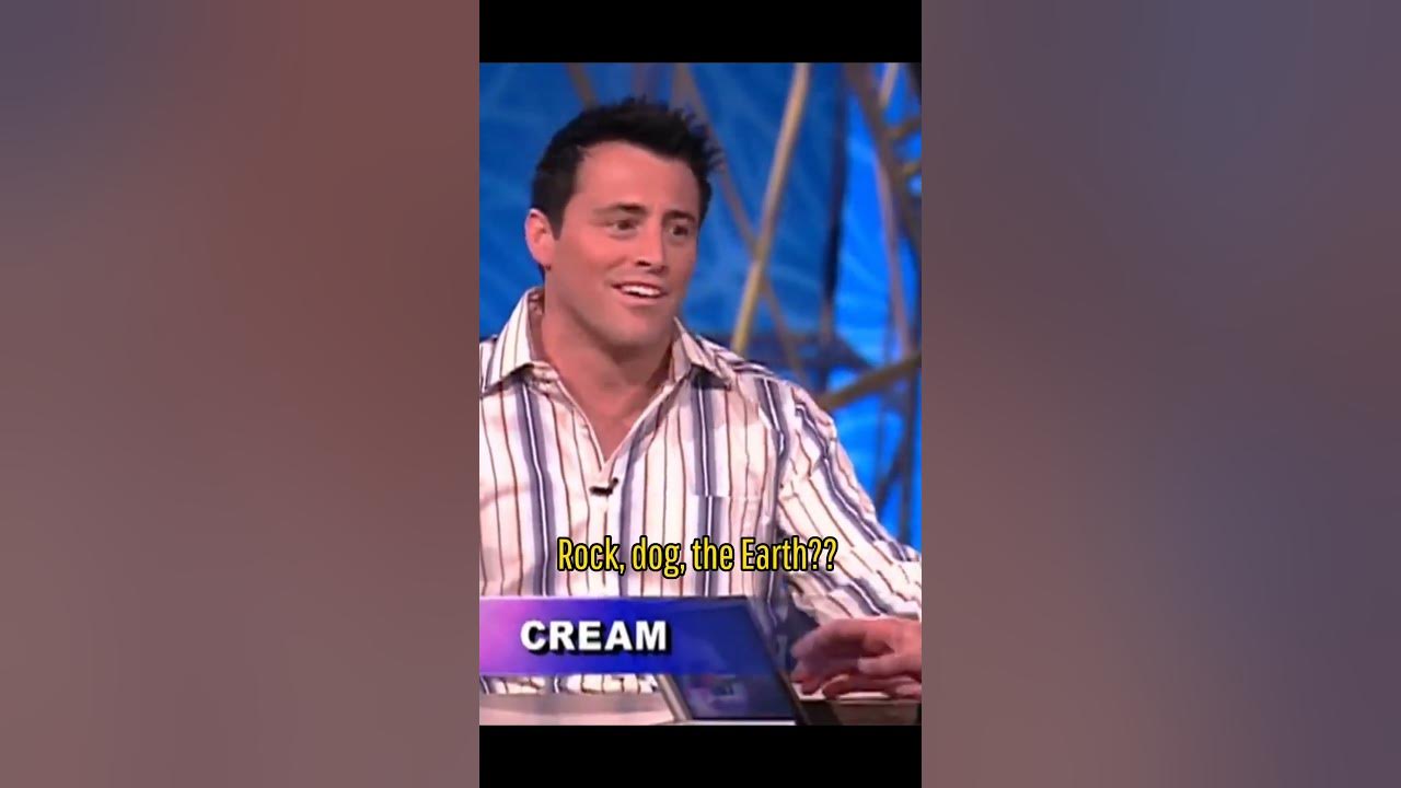 Joey Tribbiani on Pyramid game show friends TV series YouTube
