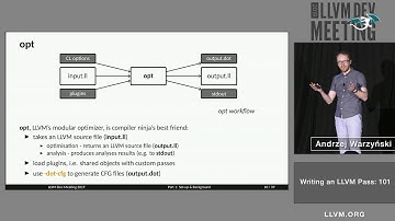 2019 LLVM Developers’ Meeting: A. Warzynski “Writing an LLVM Pass: 101”