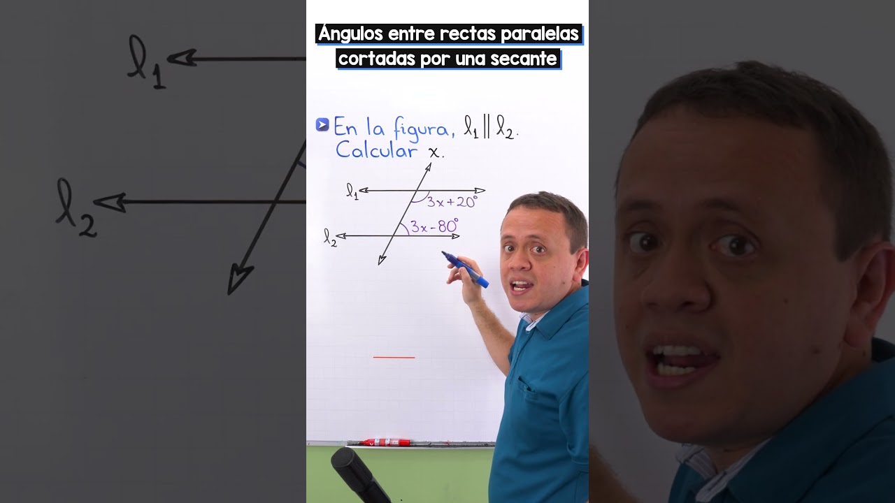 Ejercicio de Ángulos entre Rectas Paralelas Cortadas por una Secante