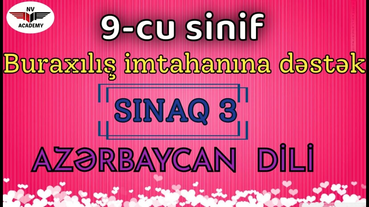 Azərbaycan dili 9-cu sinif Buraxılış imtahanına dəstək / Dil qaydaları 😊