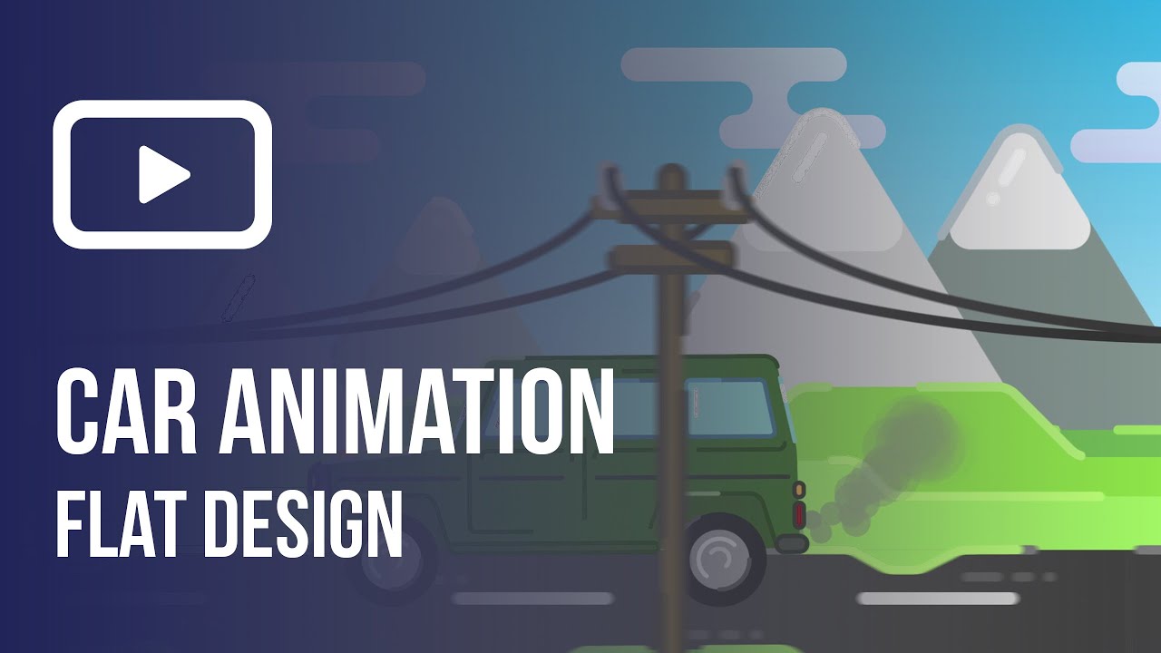 Flat Design Car Animation | After Effects CC - YouTube