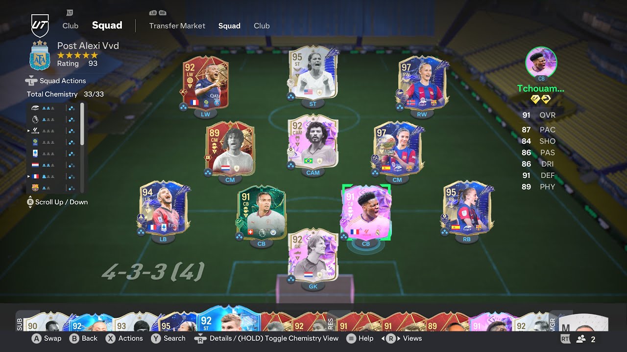 FC 24 03.24 Rank II WL w/91 Tchouameni CB, 92 Sócrates