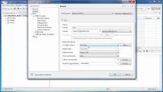 Discover the compiler version used by a CCS Project 2019