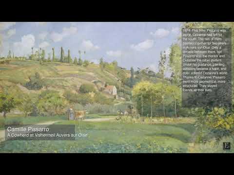 Camille Pissarro - A Cowherd at Valhermeil - 2 Hour Screensaver