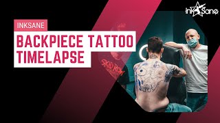 Backpiece Tattoo - Timelapse by Roman Vainer, Alex Ra & Konstantin Kovarniy