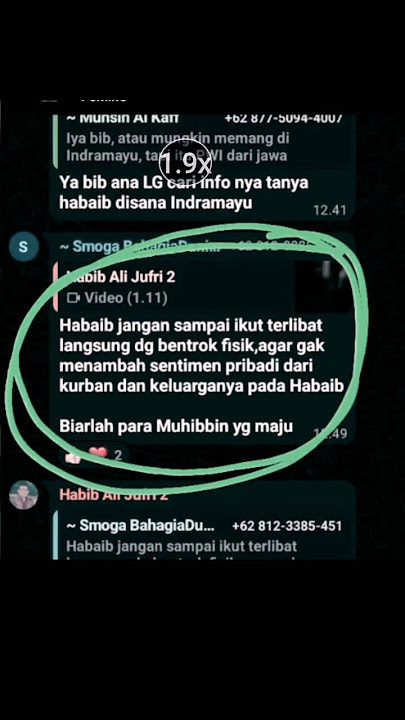 Instuksikan Bentrok, Kabib Hanya Peralat Mukibbin , LIHAT Chat WA INI