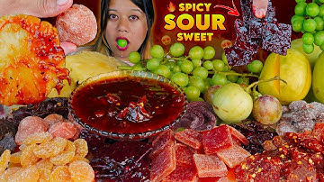 🔥NEPAL’S MOST EXTREME SPICY, SOUR & SWEET CANDY TITAURA MUKBANG | RAW FRUITS CHALLENGE