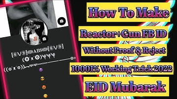 How To Make Reactor Name Facebook Account 2022 || Unique Invalid Name Facebook Account 2022