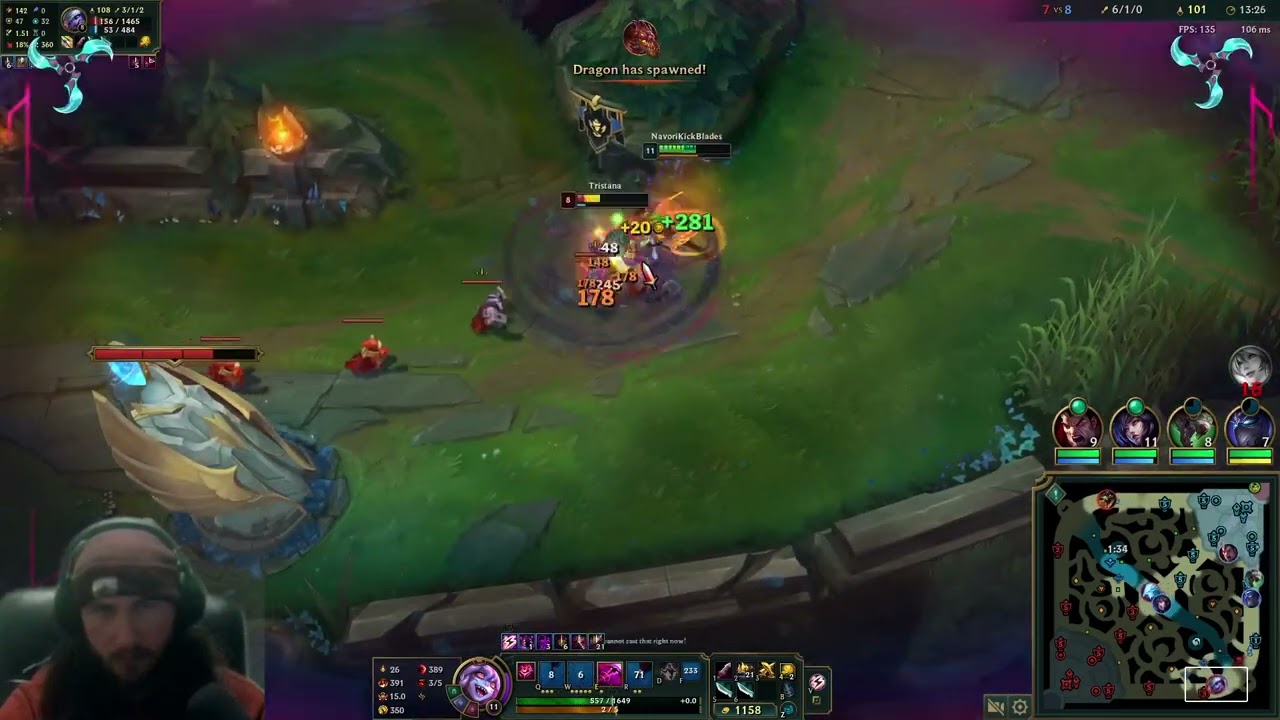 Briar Toplane hyper-efficient cross-map rotations.  Hubris = cranking