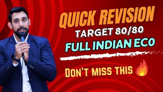 Full Indian Eco | Quick Revision | Boards 2024