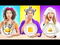 CHALLENGE CIBI GEOMETRICI - IO VS NONNA || Ricette Incredibili &amp; Idee di Cucina di 123 GO! CHALLENGE