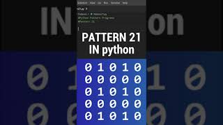 Famous Python Number Pattern | Python ASCII Pattern Program | Pattern 21 #shorts #python Wealth