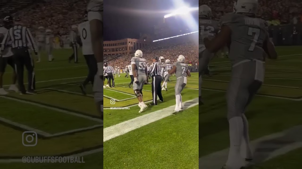 TRAVIS HUNTER WITH THE EPIC SPIDER MAN FLIP AFTER SCORING TD 