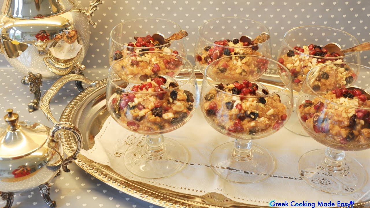Greek Wheat Berry Pudding ‘Varvara’ - Βαρβάρα Θρακιώτικη ή Ασουρέ | Greek Cooking Made Easy
