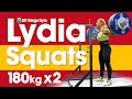 Lydia Valentin Heavy Squat Session (180kg x2!) & Hang Snatches 2017 Worlds Training Hall