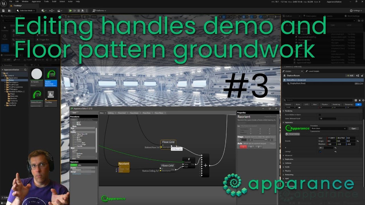 Proc-Gen Dev Stream #3 - Handles Demo & Floor Groundwork - YouTube