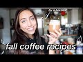 Coffee Recipes at Home by a barista // fall edition (pumpkin spice and more)