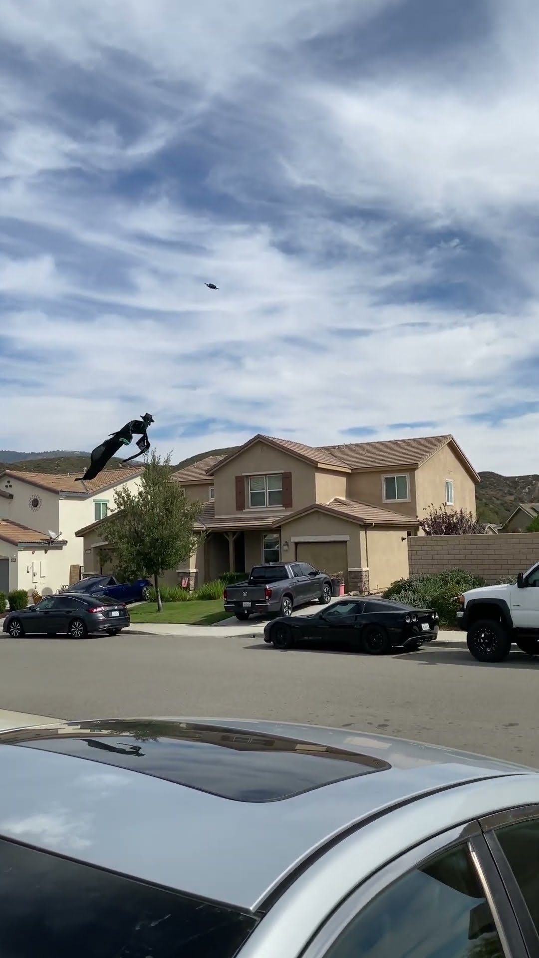 Testing Drone for Halloween with Spooky Witch Costume
