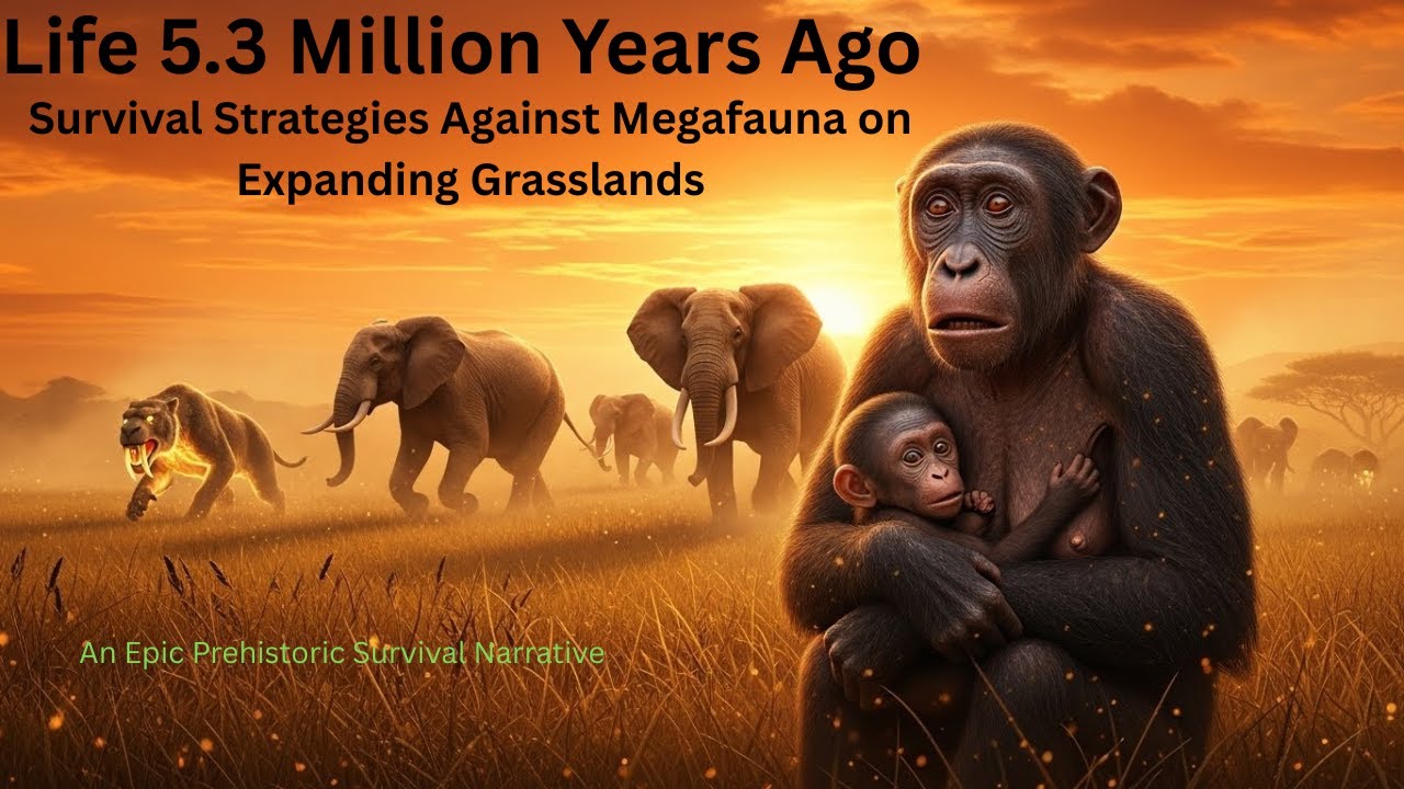 Life 5 3 Million Years Ago  Survival Strategies Against Megafauna on Expanding Grasslands