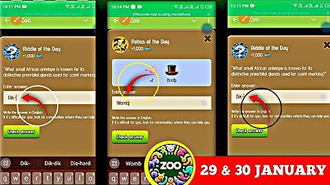 29 & 30 January | Riddle of the Day & Rebus of the Day | Zoo Airdrop Code Solved 💯 Easily | #zoo