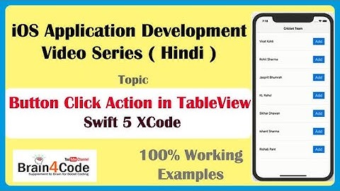 How to Add Button Click Action in Table View with Swift 5 XCode | Hindi | UITableView Cell Button