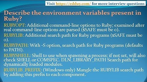 Ruby Interview Questions and Answers for freshers and experienced– Part 1