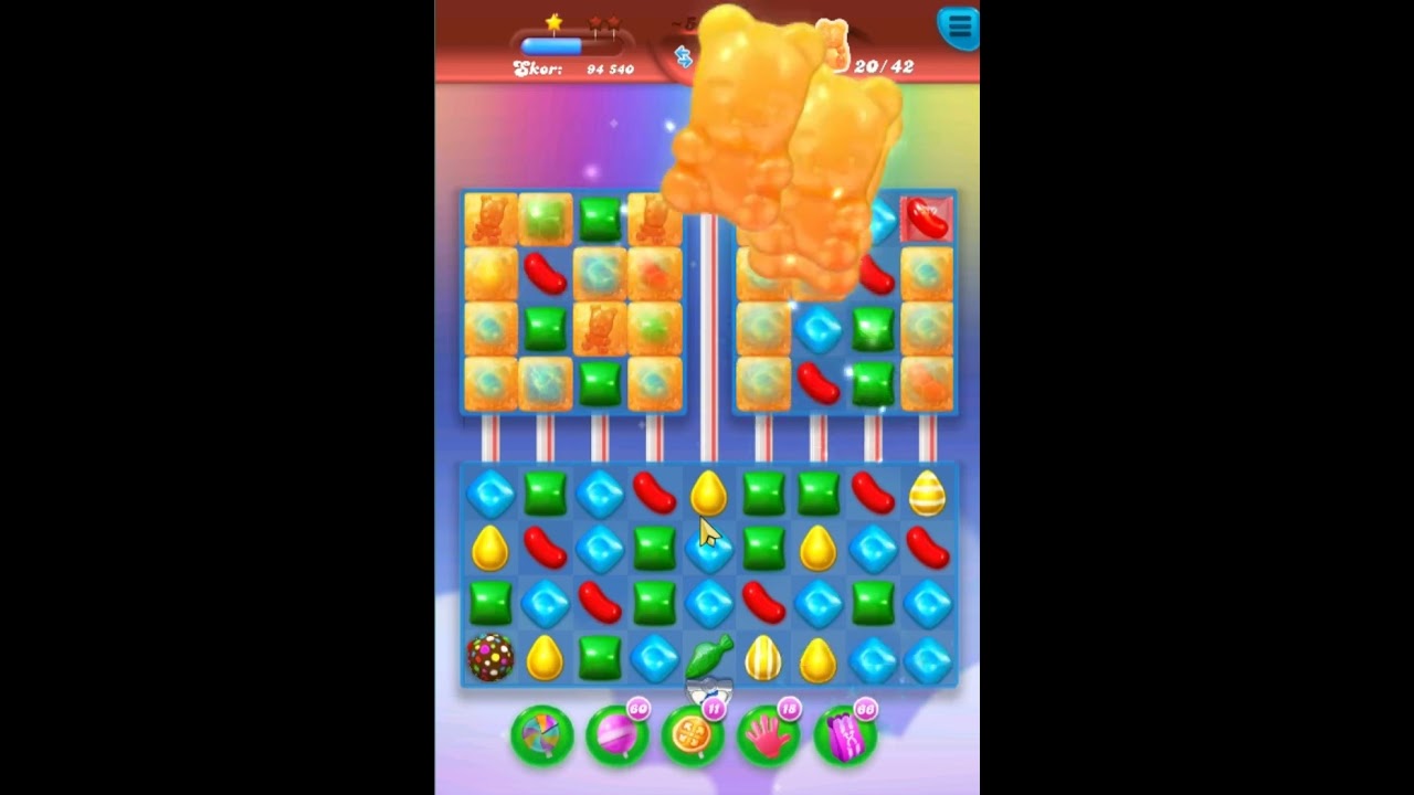 Candy Crush Soda Saga, уровень 5056. Получите 3 звезды и выполните 28 ходов.