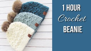 1 Hour Crochet Beanie (Easy Pattern)