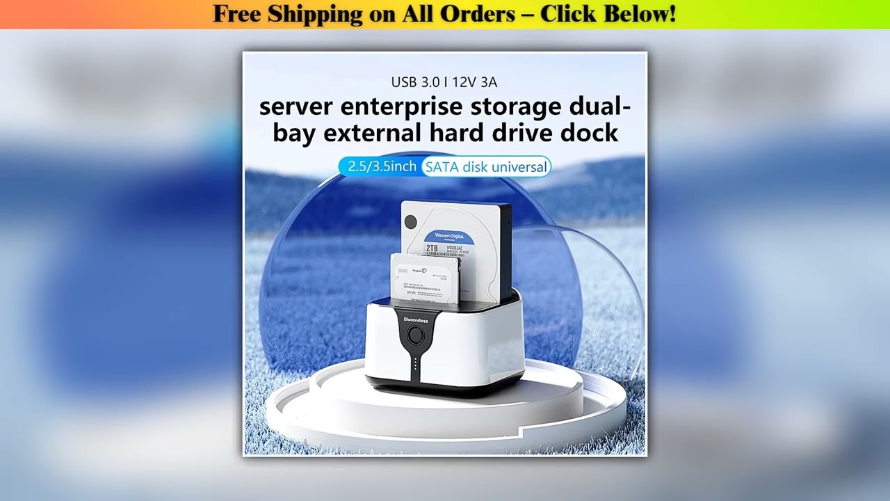 Blueendless 2 Bay HDD Box Case HDD Docking Station SSD case dual bay offline clone SATA to USB 3.0