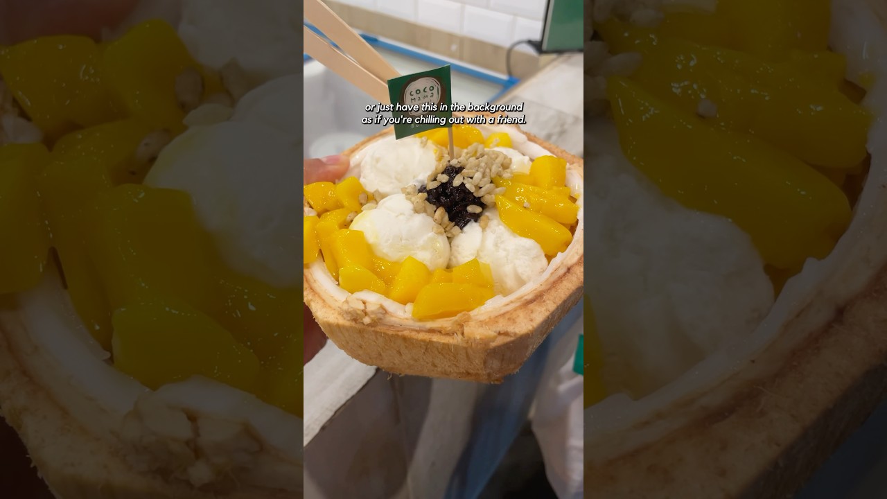 painting my FAVORITE dessert from Boracay, Philippines: Coco Mama 🥥🥭