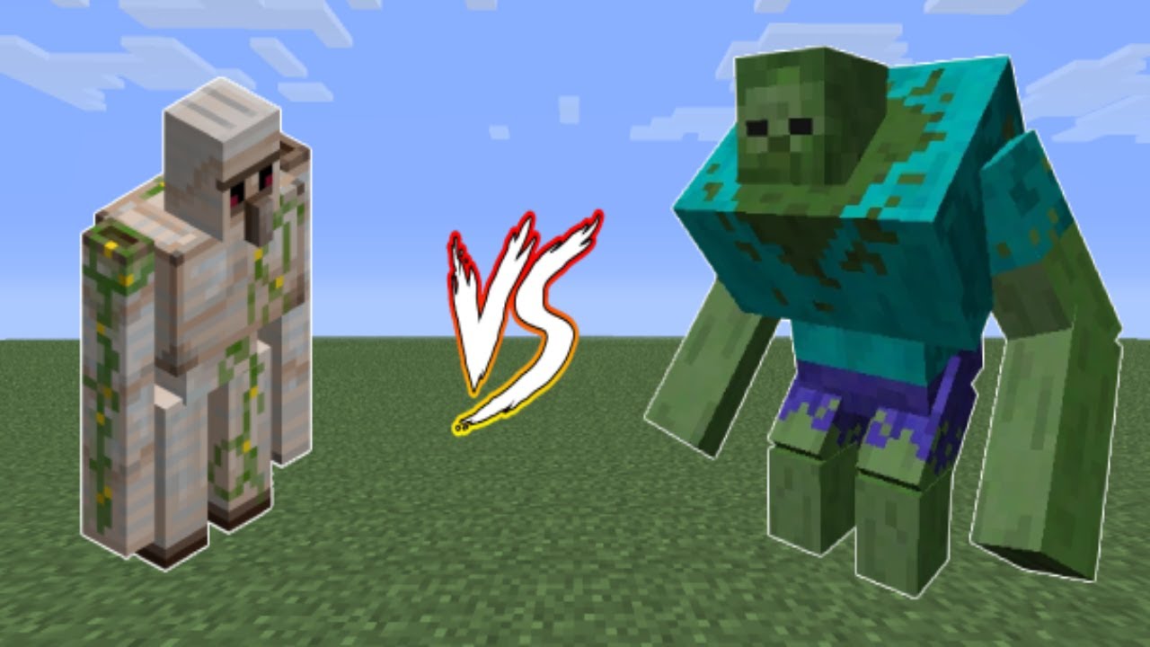 1000 IRON GOLEM VS 2000 ZOMBIE. MINECRAFT BATTLE YouTube