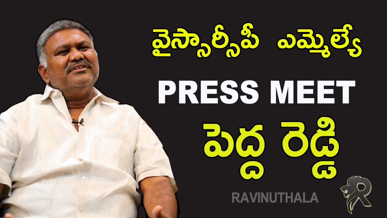 Pedda R C Reddy YSRCP MLA Pedda Reddy speaks on water Issuies at Tadipathri - YouTube