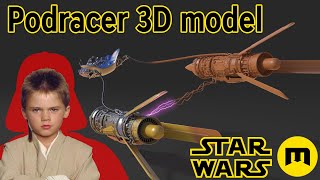 Anakin Skywalker Podracer (High detail 3D model for 3D printing)