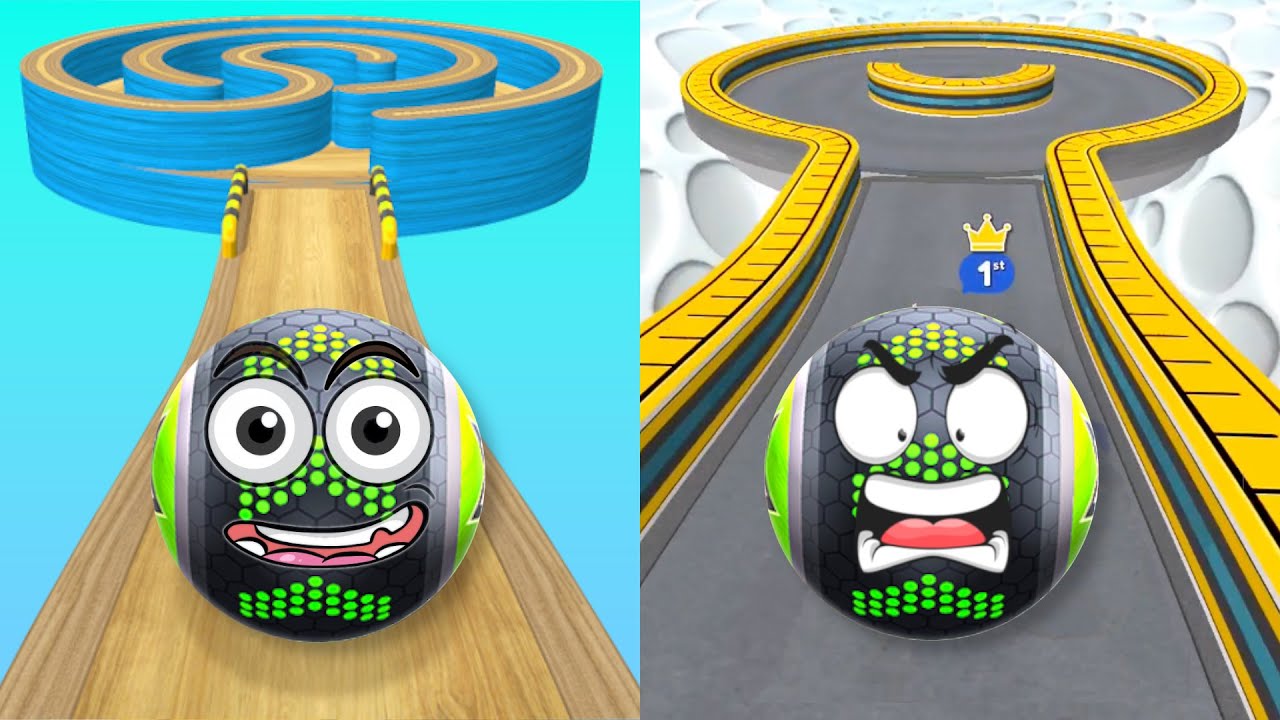 Going Balls - portal run, challenge, hard level sections, epic race Vs opponents race