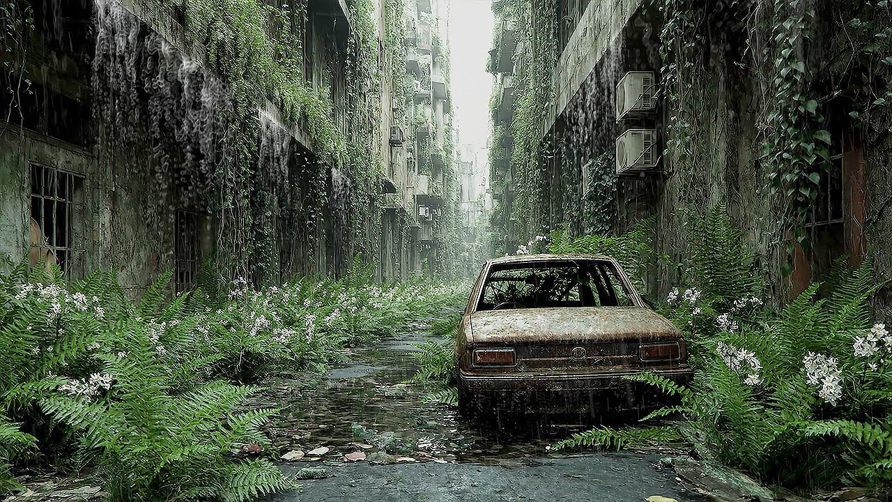 4 P.M back alley shower, post-apocalypse [lofi hip hop] - beats to relax/study to/deep work