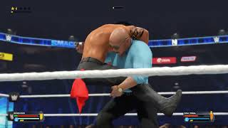 The Final Boss return on Smackdown and face Tama Tonga on WWE 2K23 Championship match