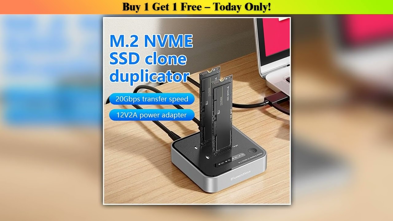 Top Blueendless DualBay M2 NVME SSD Clone M2 NVme SSD reader 20Gbps USB32 Type C OFFline Clone