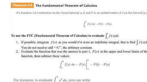 5.4 The Fundamental Theorem of Calculus-1
